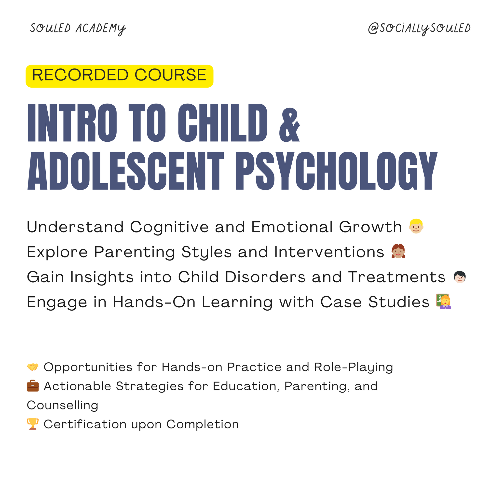 Child & Adolescent Psychology Course