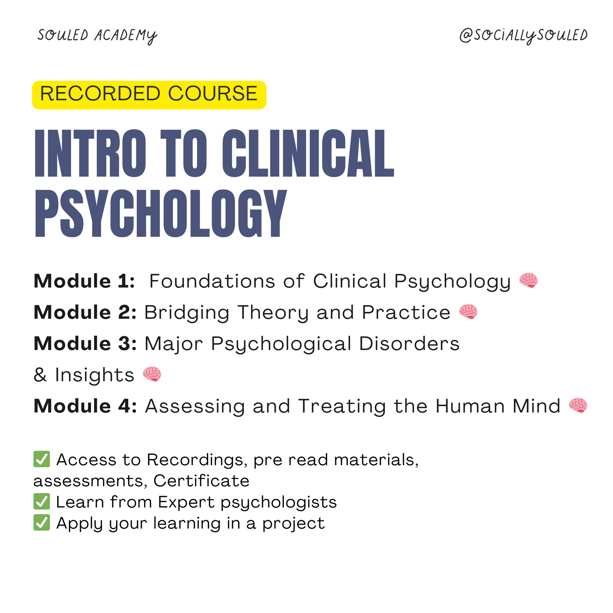 Clinical Psychology Course
