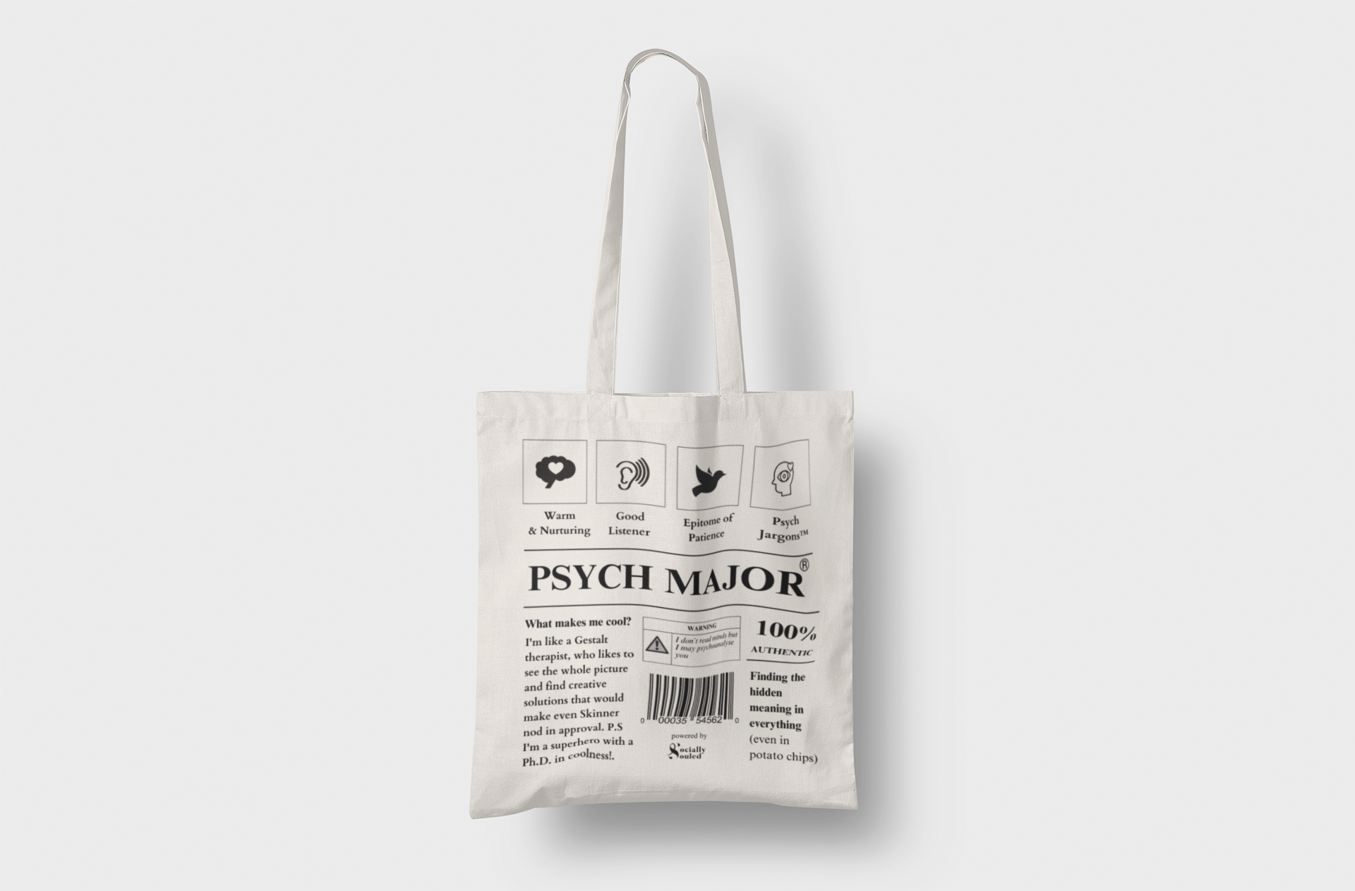 Psych Major Recipe Tote Bag